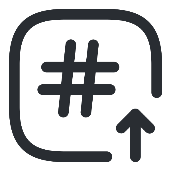 outlinehashtagup Svg File