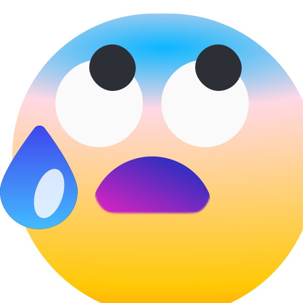Anxious Face With Sweat SVG File