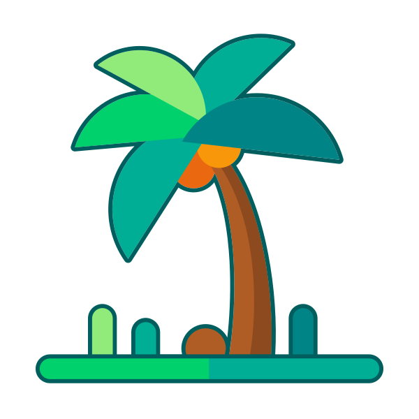 线性椰子树 Svg File