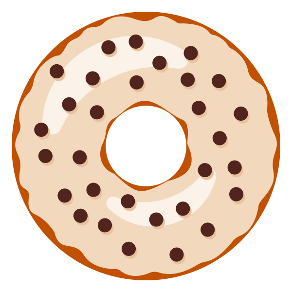 巧克力豆甜甜圈 Svg File