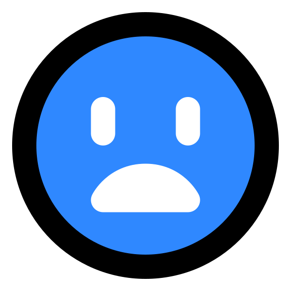 Slightly Frowning Face Whit Open Mouth SVG File Svg File