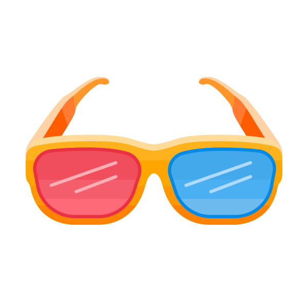 3D眼镜眼镜观影 Svg File