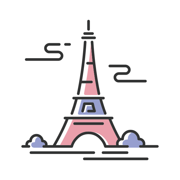 旅游巴黎铁塔 Svg File