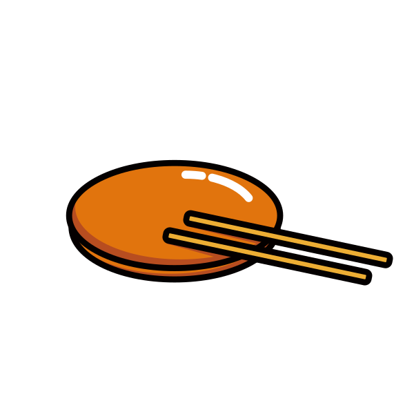 盘子筷子 Svg File