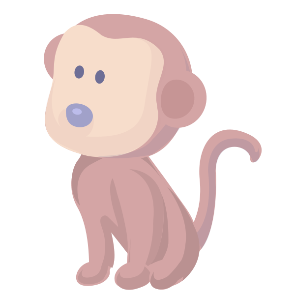 猴子卡通动物 Svg File