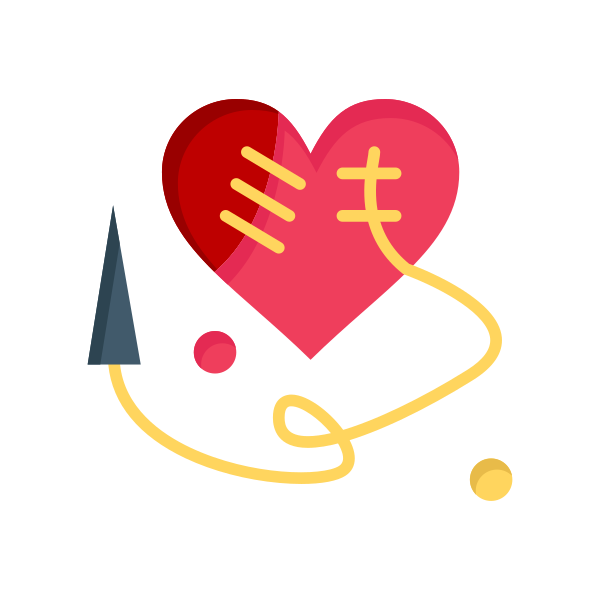 Broken Day Heart Svg File