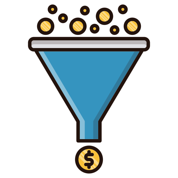 Funnel With Coins Svg File