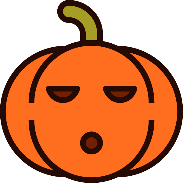 Emoji Pumpkin Halloween 5 Svg File