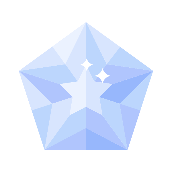 面性星形五边形钻石水晶 Svg File