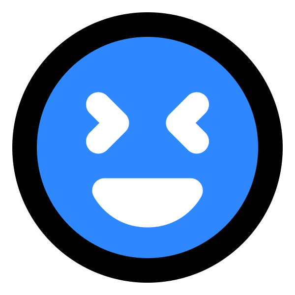 Grinning Face With Tightly Closed Eyes Open Mouth SVG File