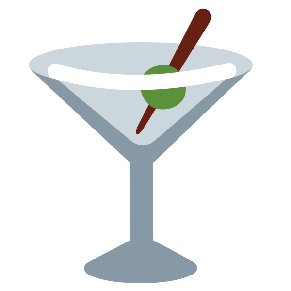 Cocktail Drink Glass Bar Beverage Emoj Svg File