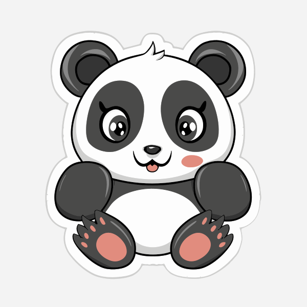 可爱熊猫 Svg File