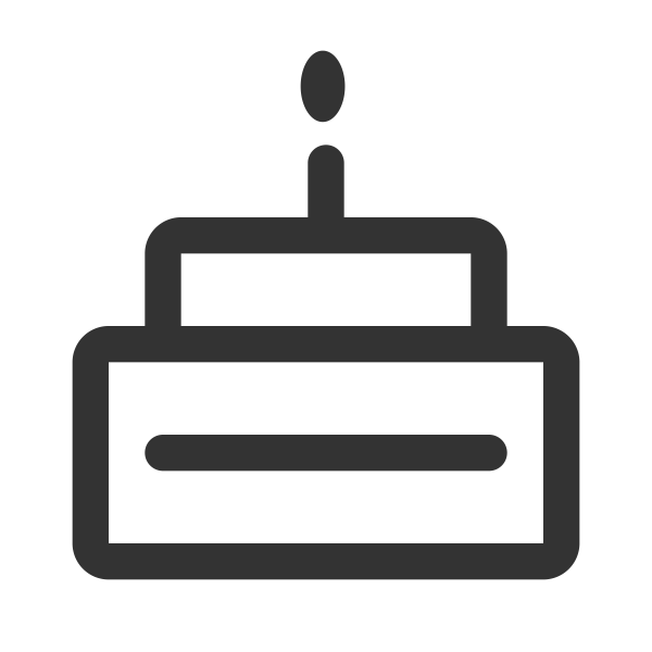 生日蛋糕线型 Svg File