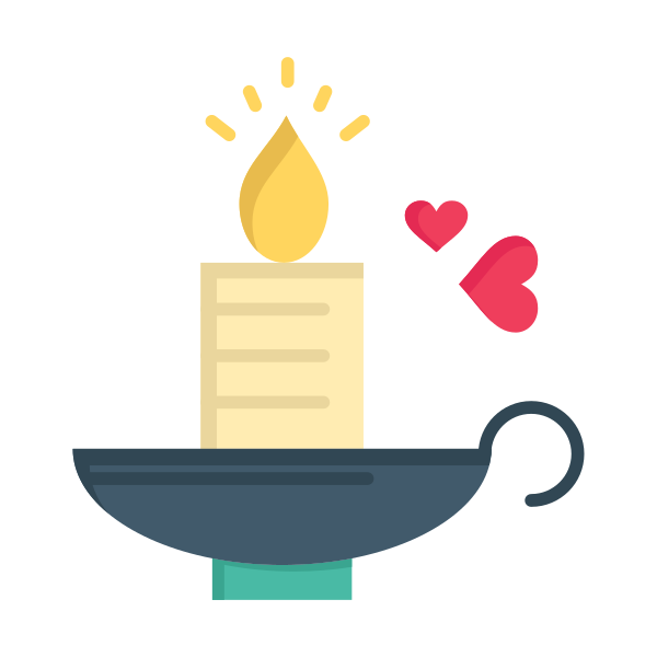 Candle Day Heart 3 Svg File