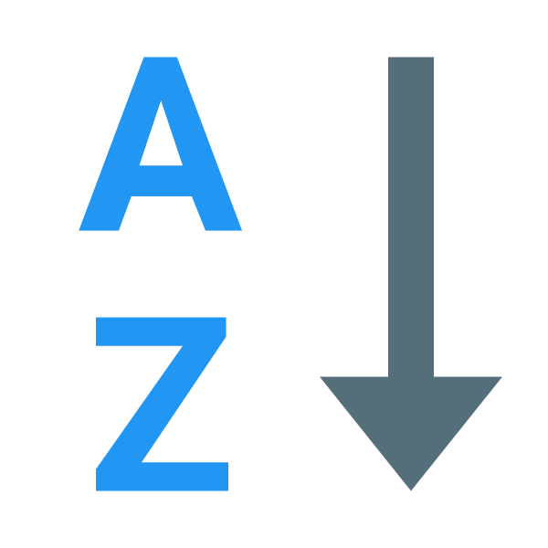 Alphabetical Sorting Az Svg File