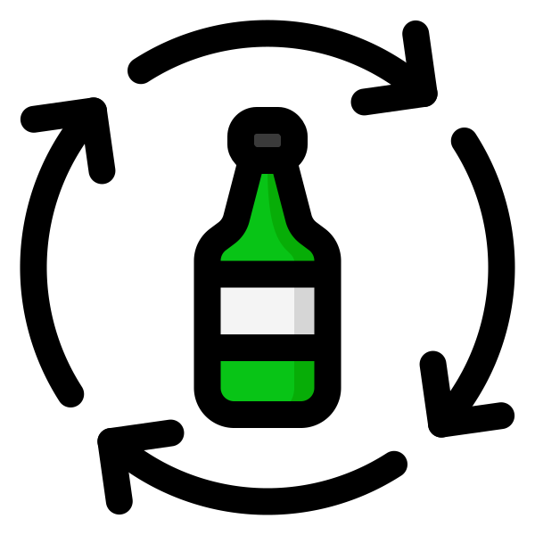 Bottle Glass Recycle Recycling Svg File