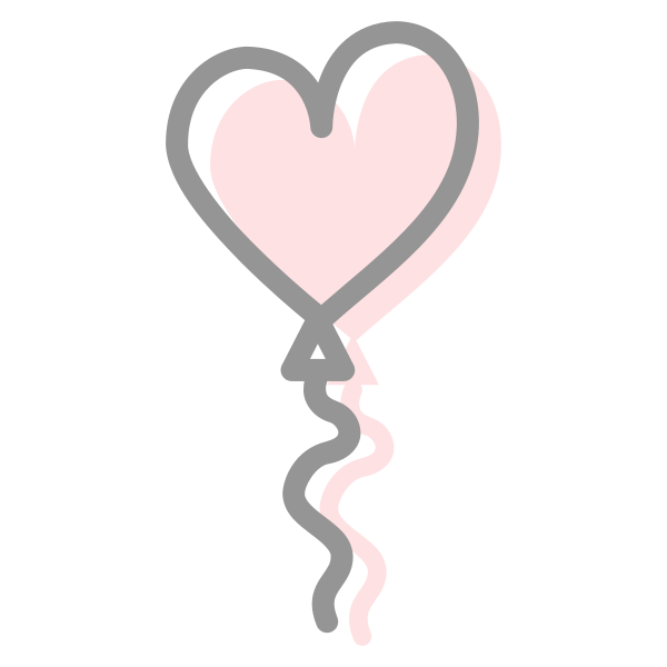 Baloon Heart Valentines Svg File