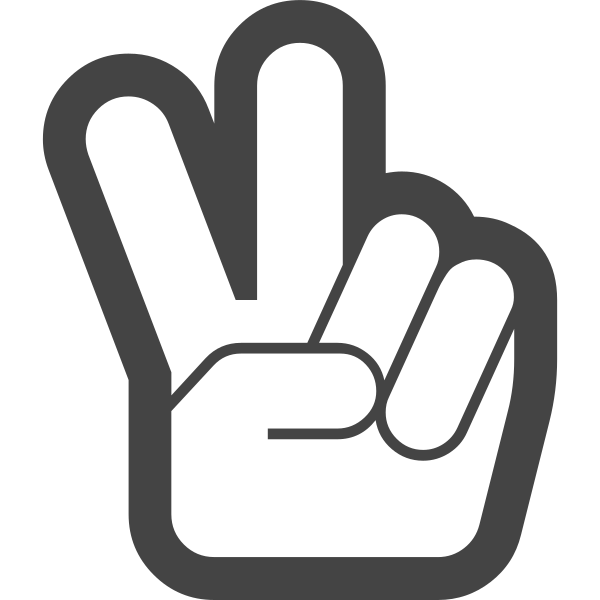 Hand Peace O Svg File