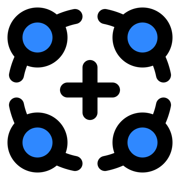 Four Round Point Connection Svg File