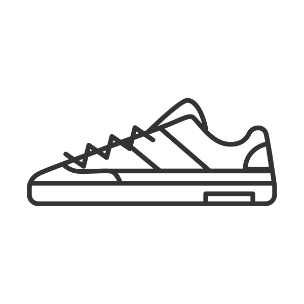 特步图标线性板鞋 Svg File