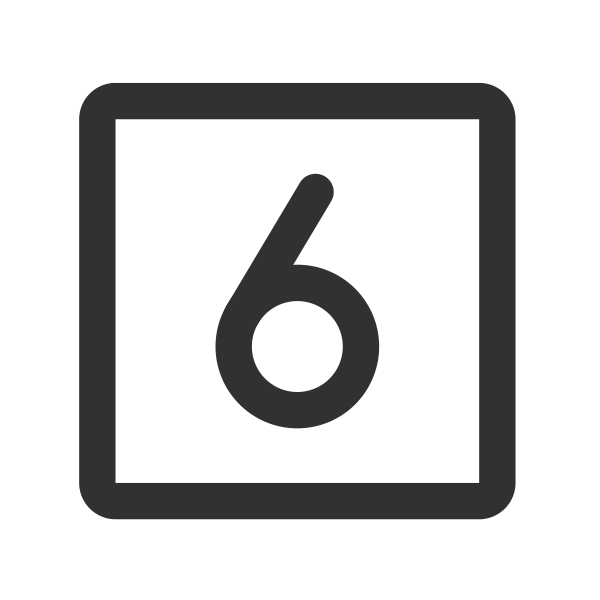 NumberSquareSix Svg File