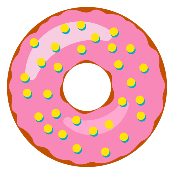 粉色甜甜圈 Svg File