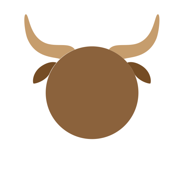 动物图标上色牛 Svg File