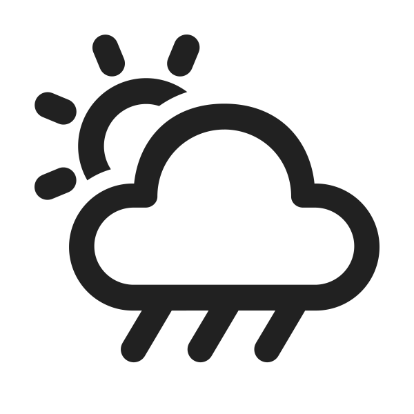 WeatherRainShowersDay Svg File