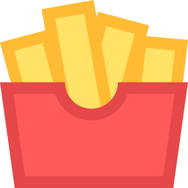 Icon Fries Coloured Svg File